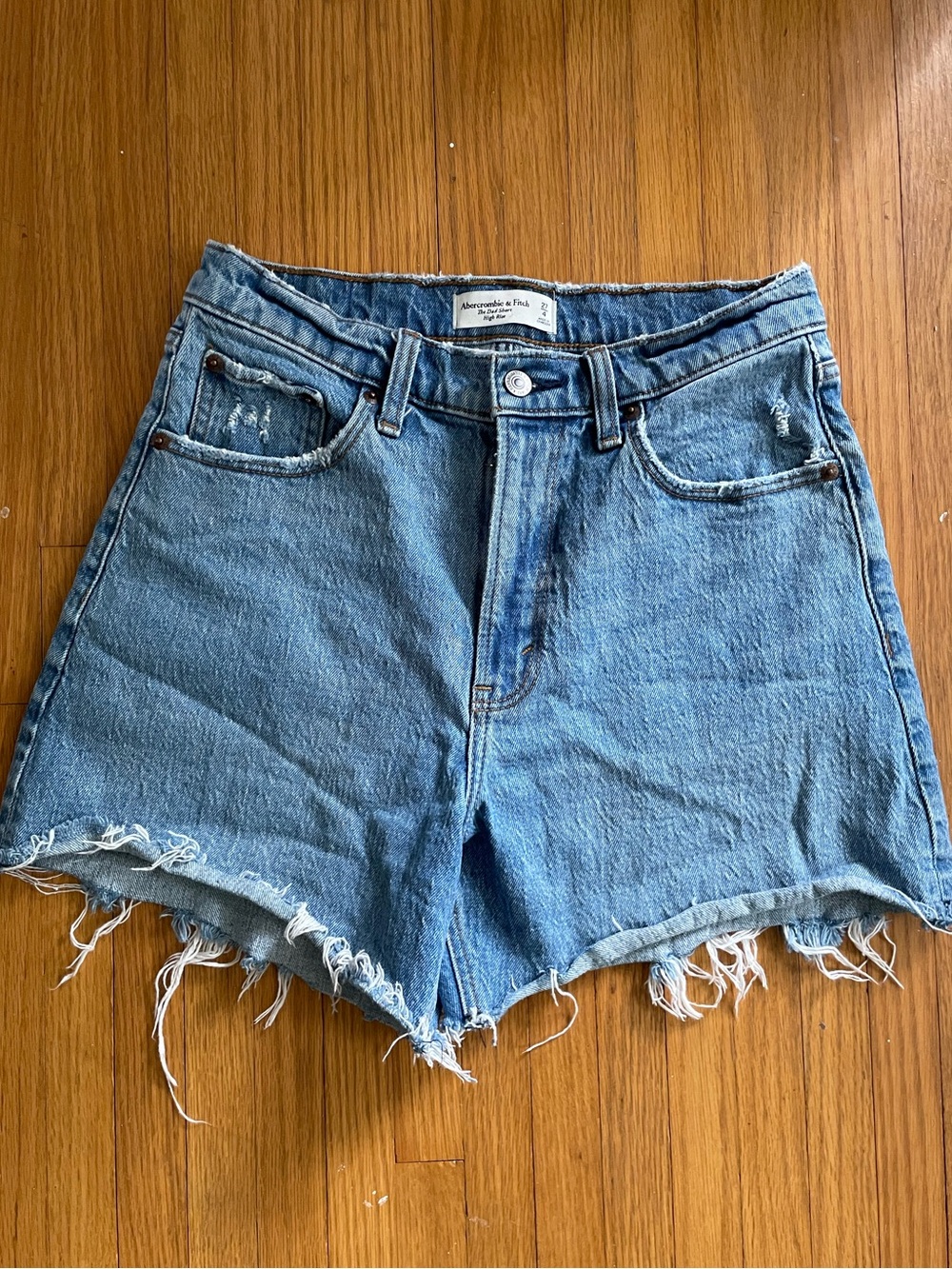 Abercrombie The Dad Short High Rise Denim Shorts